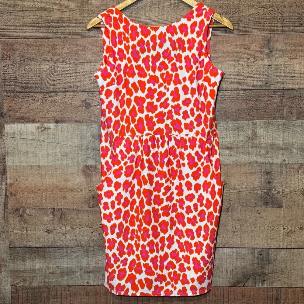 Jude Connally Mary Pat Dress Pink Animal Print size Small - Picture 1 of 6